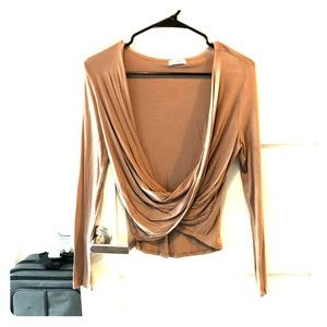 Beige Wrap top